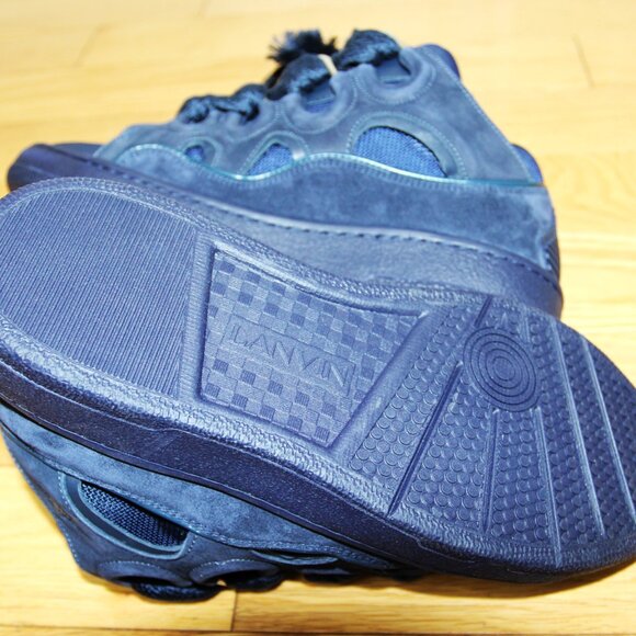 BNWT SS25 LANVIN LEATHER CURB SNEAKERS NAVY BLUE 40 & 41 - Picture 6 of 16